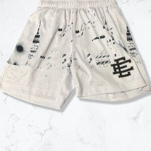 Eric Emanuel White and Black Athletic Shorts